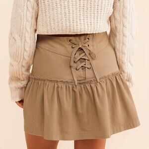 Free People Positano Tiered Mini Skirt